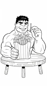coloriage Frites updated à imprimer pdf gratuit