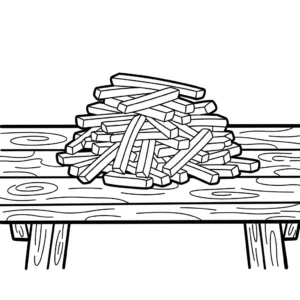 coloriage Frites updated pour enfants a imprimer gratuit