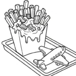 coloriage Frites updated gratuit a imprimer