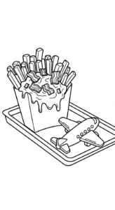 coloriage Frites updated gratuit a imprimer