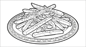 coloriage Frites updated pour enfant de 2 ans
