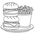 coloriage Frites updated pour enfants