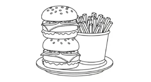 coloriage Frites updated pour enfants