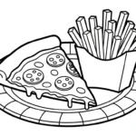 coloriage Frites updated et decoupage