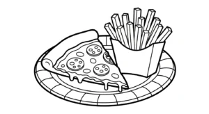 coloriage Frites updated et decoupage