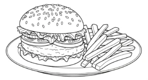 coloriage Frites updated pour enfants