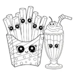 coloriage Frites updated gratuit pour enfants