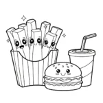 coloriage Frites updated pour enfant de 8 ans