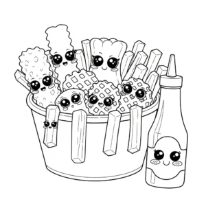 coloriage Frites updated à imprimer a4
