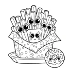 coloriage Frites updated pour enfant de 2 ans