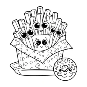 coloriage Frites updated pour enfant de 2 ans