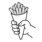 coloriage Frites updated en ligne pour enfant
