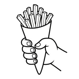 coloriage Frites updated en ligne pour enfant