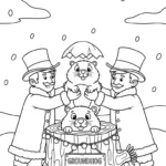 coloriage Jour de la Marmotte à imprimer pdf