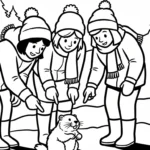 coloriage Jour de la Marmotte à imprimer pour enfant de 8 ans