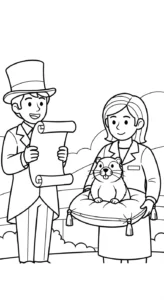 coloriage Jour de la Marmotte pour enfants a imprimer