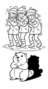 télécharger coloriage Jour de la Marmotte gratuit