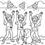 coloriage Jour de la Marmotte à imprimer pour enfant de 6 ans