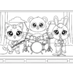 coloriage Kawaii Animaux updated et découpage à imprimer