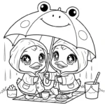 coloriage Kawaii Animaux updated à imprimer pour enfant de 3 ans