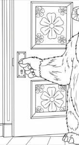 coloriage Monsters Inc pour enfant de 2 ans
