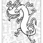 coloriage Monsters Inc à imprimer pour enfant de 8 ans