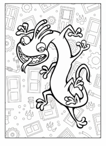coloriage Monsters Inc à imprimer pour enfant de 8 ans