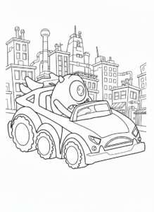 coloriage Monsters Inc pour enfants à télécharger