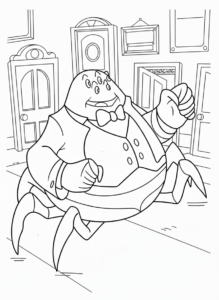 coloriage Monsters Inc à imprimer pour enfant de 3 ans
