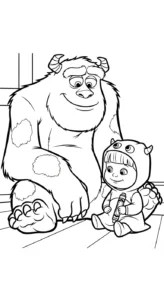 image pour coloriage Monsters Inc enfant
