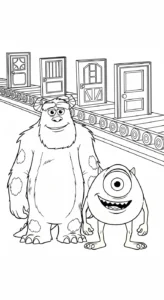 coloriage Monsters Inc gratuit a imprimer