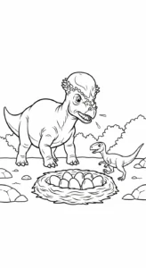 coloriage Pachycephalosaurus a dessiner et imprimer
