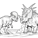 coloriage Pachycephalosaurus à imprimer pdf gratuit