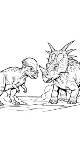 coloriage Pachycephalosaurus à imprimer pdf gratuit