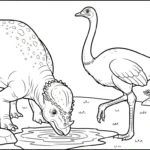 coloriage Pachycephalosaurus à imprimer gratuitement pdf