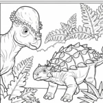 coloriage Pachycephalosaurus et decoupage