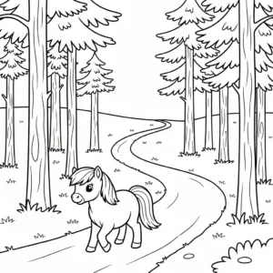 image pour coloriage Poney updated enfant