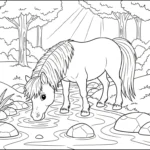 coloriage Poney updated à imprimer pour enfant de 2 ans