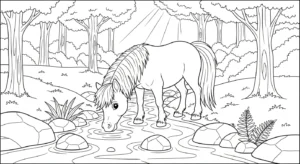 coloriage Poney updated à imprimer pour enfant de 2 ans
