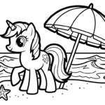 image de coloriage Poney updated pour enfant