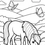 imprimer coloriage Poney updated