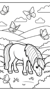 imprimer coloriage Poney updated