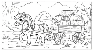 coloriage Poney updated et découpage à imprimer
