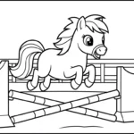 coloriage Poney updated de pour enfants
