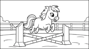 coloriage Poney updated de pour enfants