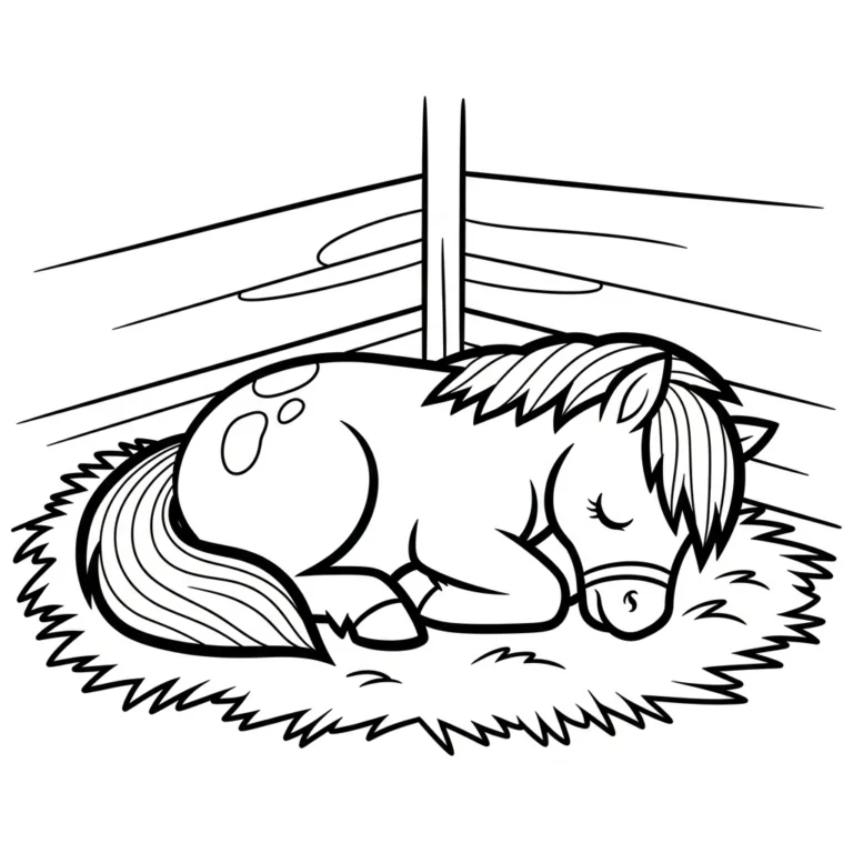 Tranh tô màu Poney