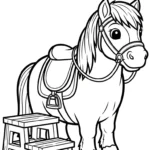 coloriage Poney updated pour enfants à imprimer