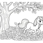 imprimer coloriage Poney updated