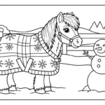 coloriage Poney updated à imprimer pour enfants