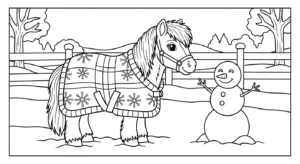 coloriage Poney updated à imprimer pour enfants